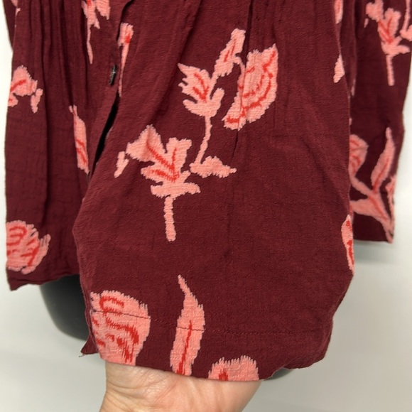 Maeve Red Relaxed Buttoned Tank Top size 4 - Picture 3 of 7